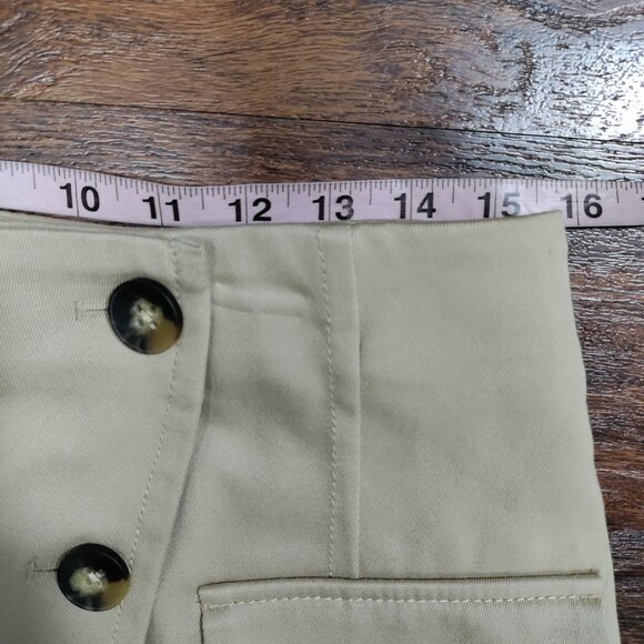 Ann Taylor Prairie Equestrian Modesty Button-Front Wrap Pencil Skirt, Tan Size 6 - Picture 11 of 13